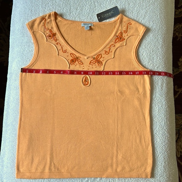 Orange Beaded Knit Top - Picture 3 of 10